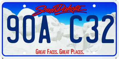 SD license plate 90AC32