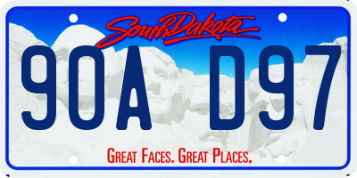 SD license plate 90AD97