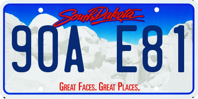 SD license plate 90AE81