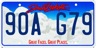 SD license plate 90AG79