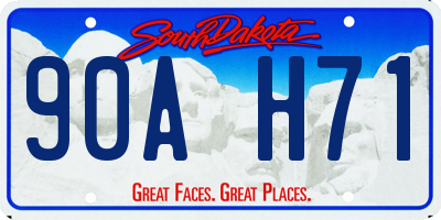 SD license plate 90AH71