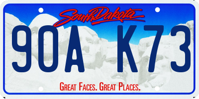 SD license plate 90AK73
