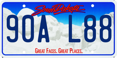 SD license plate 90AL88