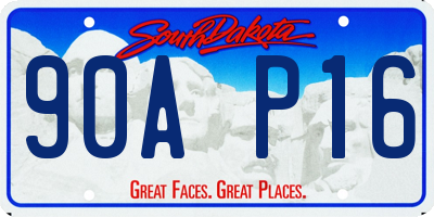 SD license plate 90AP16