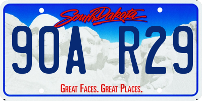 SD license plate 90AR29