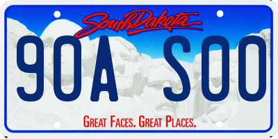 SD license plate 90AS00