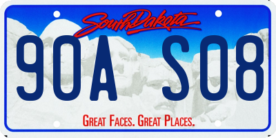 SD license plate 90AS08
