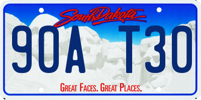 SD license plate 90AT30