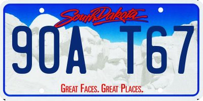 SD license plate 90AT67