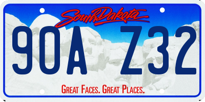 SD license plate 90AZ32