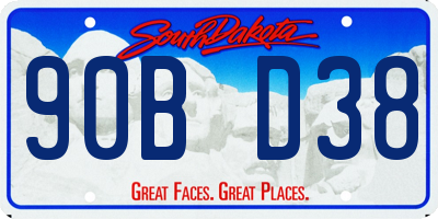 SD license plate 90BD38