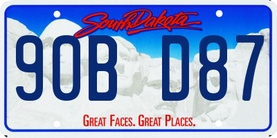 SD license plate 90BD87