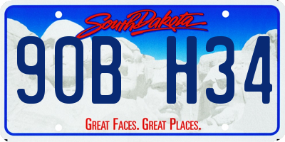 SD license plate 90BH34