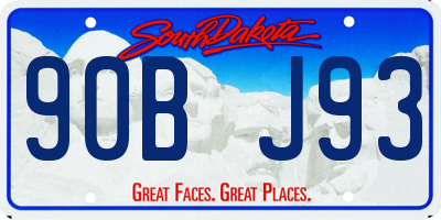 SD license plate 90BJ93