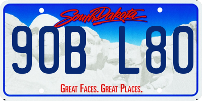 SD license plate 90BL80