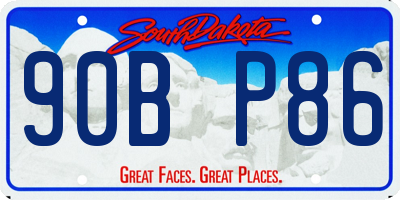 SD license plate 90BP86