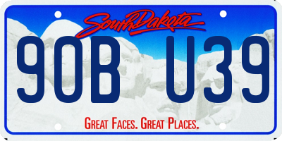SD license plate 90BU39