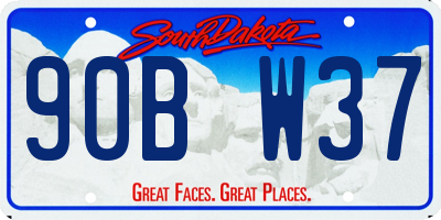 SD license plate 90BW37