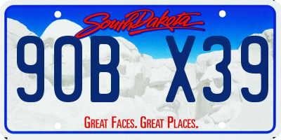 SD license plate 90BX39