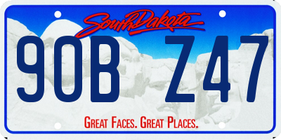 SD license plate 90BZ47