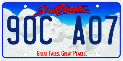 SD license plate 90CA07