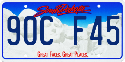 SD license plate 90CF45