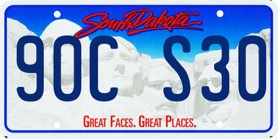 SD license plate 90CS30