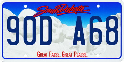 SD license plate 90DA68