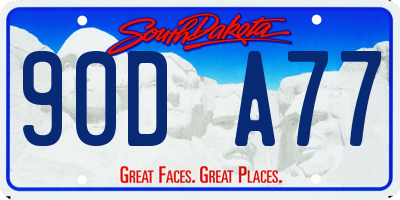 SD license plate 90DA77