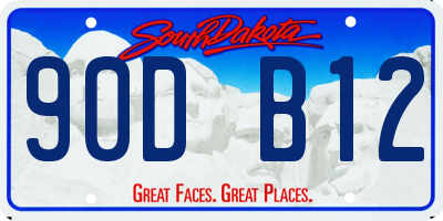SD license plate 90DB12