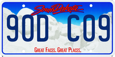SD license plate 90DC09