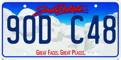 SD license plate 90DC48