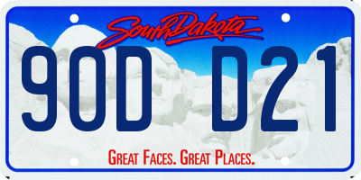 SD license plate 90DD21