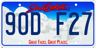 SD license plate 90DF27