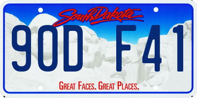 SD license plate 90DF41