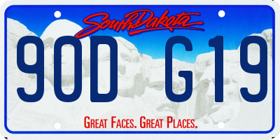 SD license plate 90DG19