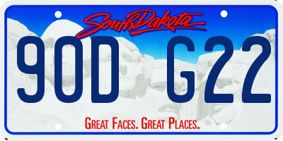 SD license plate 90DG22