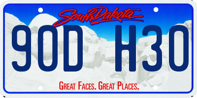 SD license plate 90DH30