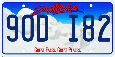 SD license plate 90DI82