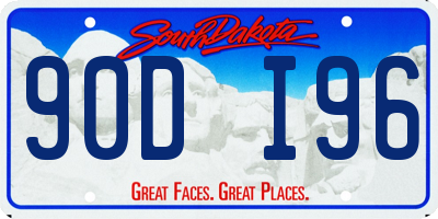 SD license plate 90DI96