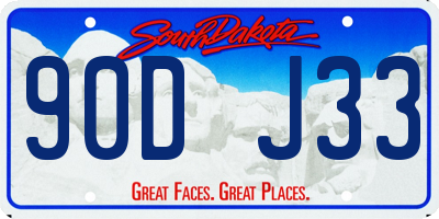 SD license plate 90DJ33