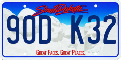 SD license plate 90DK32
