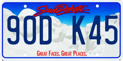 SD license plate 90DK45