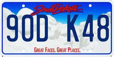 SD license plate 90DK48