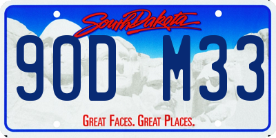 SD license plate 90DM33