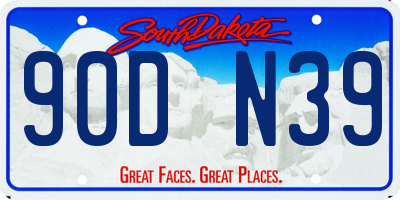 SD license plate 90DN39