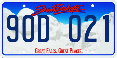 SD license plate 90DO21