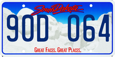 SD license plate 90DO64