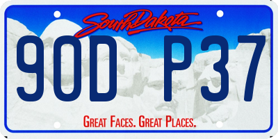 SD license plate 90DP37