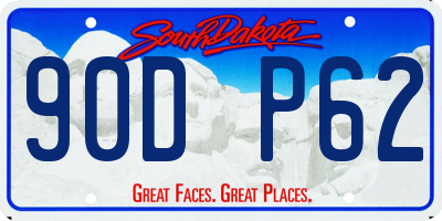 SD license plate 90DP62